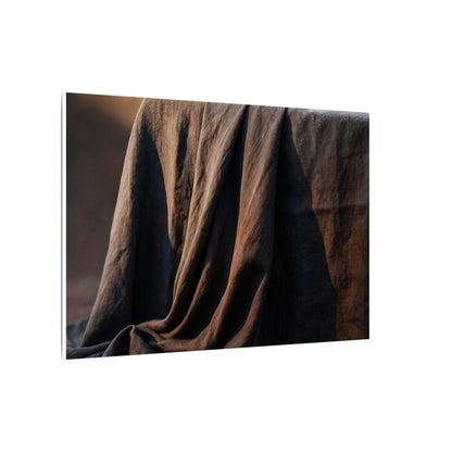 Silk Drape Canvas Art | Winter Dark Japandi Shadow Zen Art