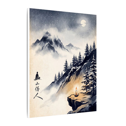 Mountain Mist Canvas Art | Winter Zen Ukiyo E Inspired Art