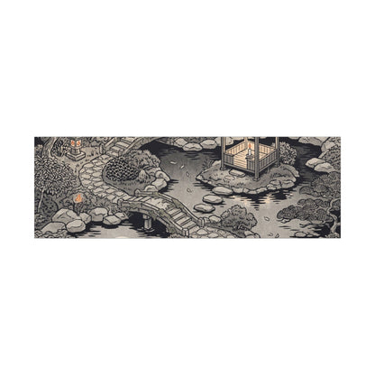 Moonlit Garden Ukiyo E Inspired Canvas Art | Serene Zen Art
