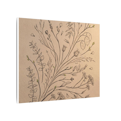 Dried Flowers Canvas Art | Spring Japandi Minimal Line Art