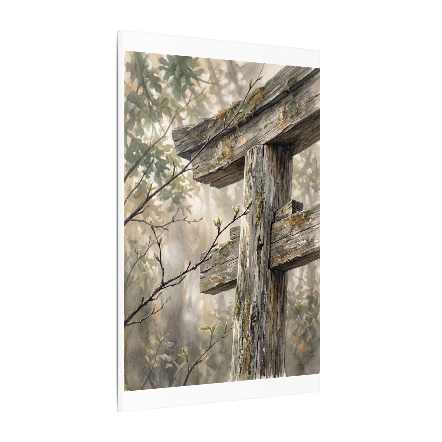 Torii Gate Spring Canvas Art | Japandi Neutral Design