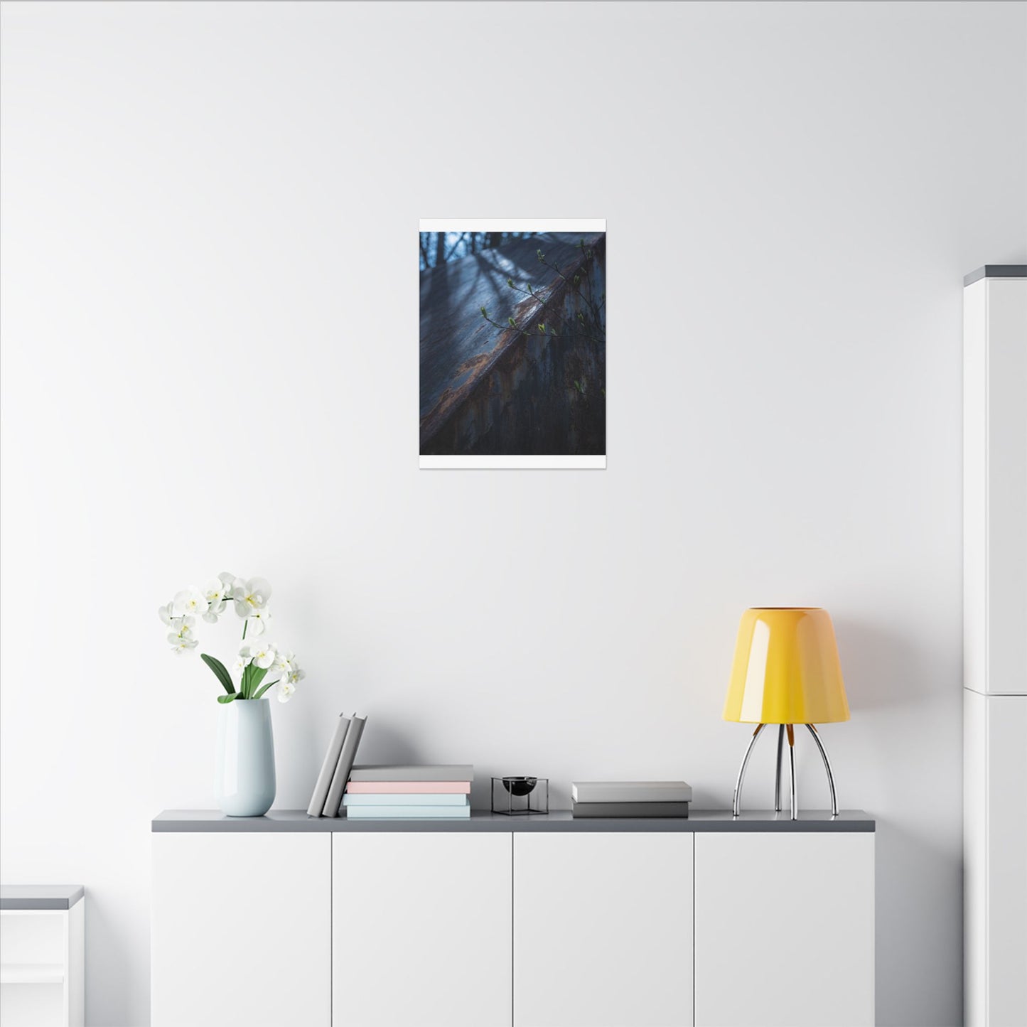 Rust Patina Canvas Art | Spring Dark Japandi Shadow Zen Art