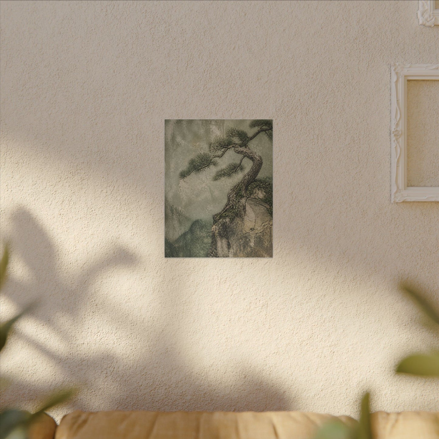 Fukinsei Pine Tree Canvas Art - Japandi Texture