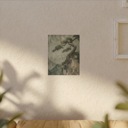 Fukinsei Pine Tree Canvas Art - Japandi Texture