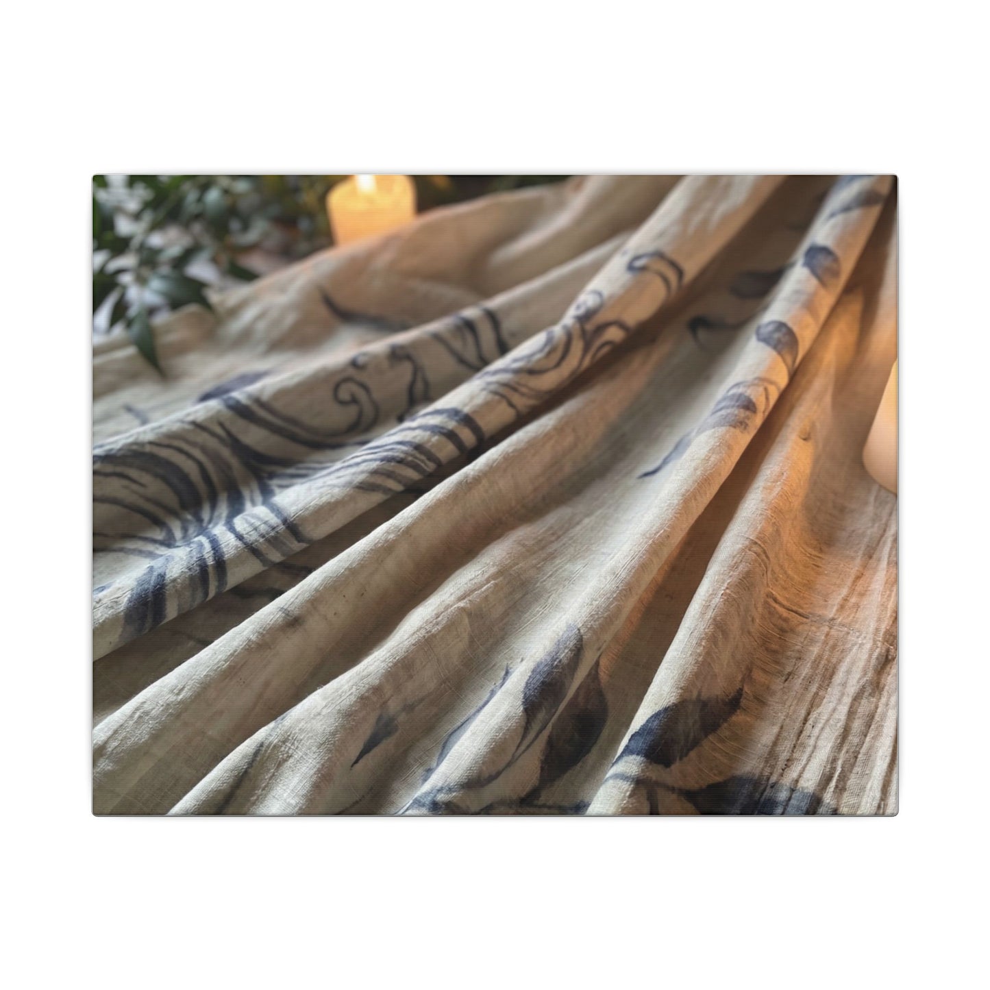 Fukinsei Silk Drape Canvas Art - Japandi Japanese Pattern