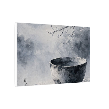 Seijaku Ceramic Bowl Canvas Art - Zen Sumi E