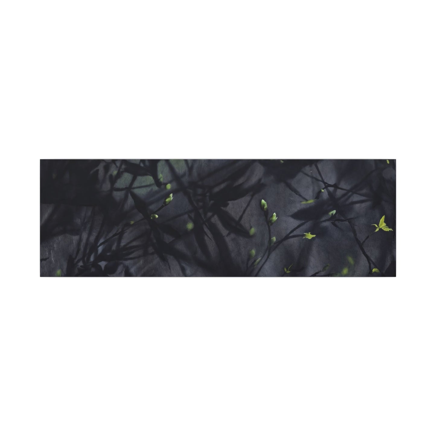 Shadow Play Spring Canvas Art | Dark Japandi Atmospheric Design