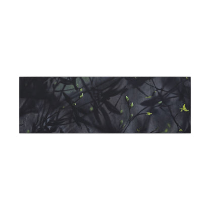 Shadow Play Spring Canvas Art | Dark Japandi Atmospheric Design