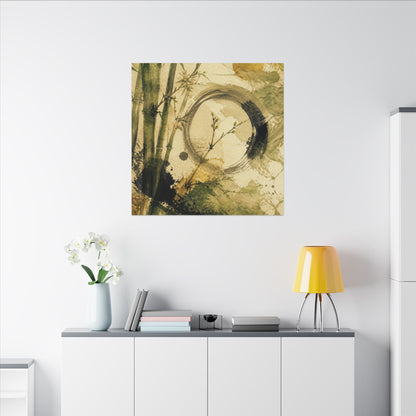 Ink Brushstroke Sumi E Canvas Art | Calm Zen Art