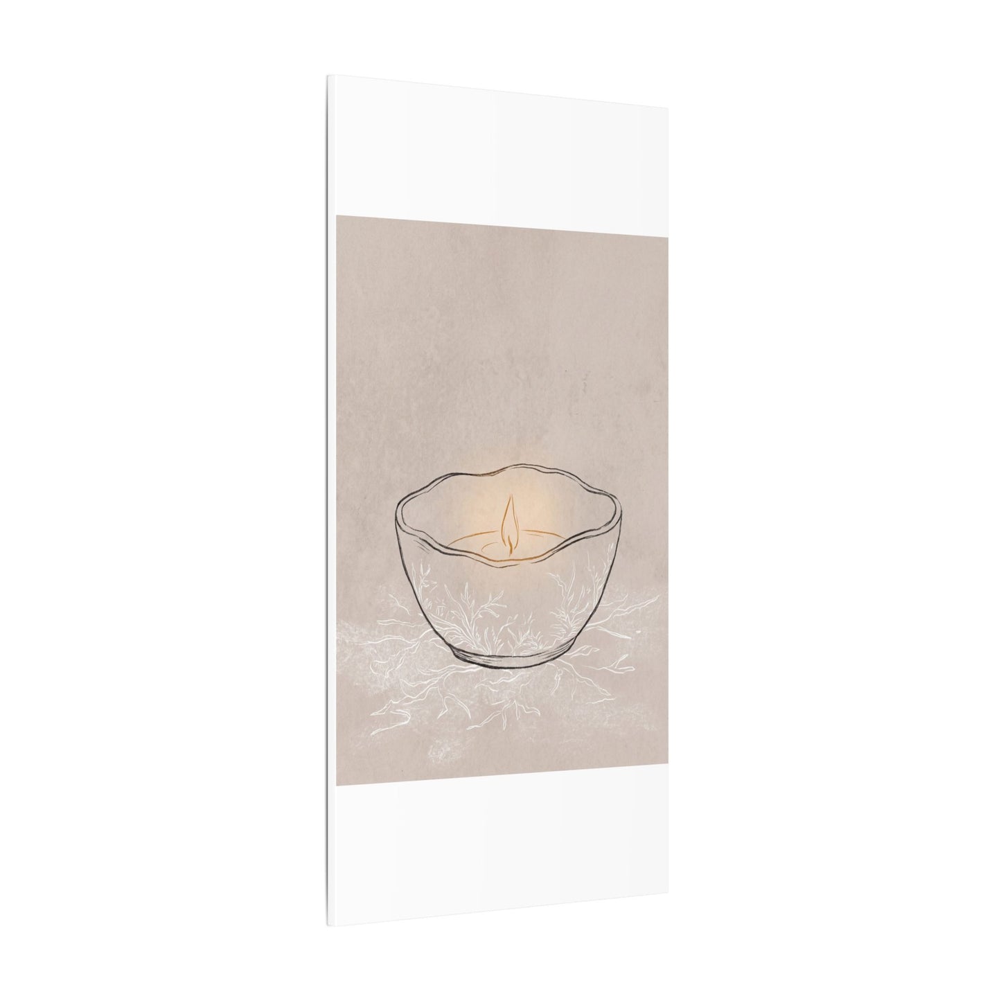 Ceramic Bowl Minimal Line Canvas Art | Neutral Japandi Art