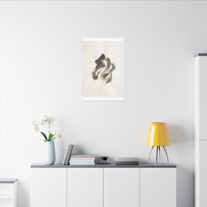 Ink Brushstroke Canvas Art | Spring Japandi Japanese Pattern Art