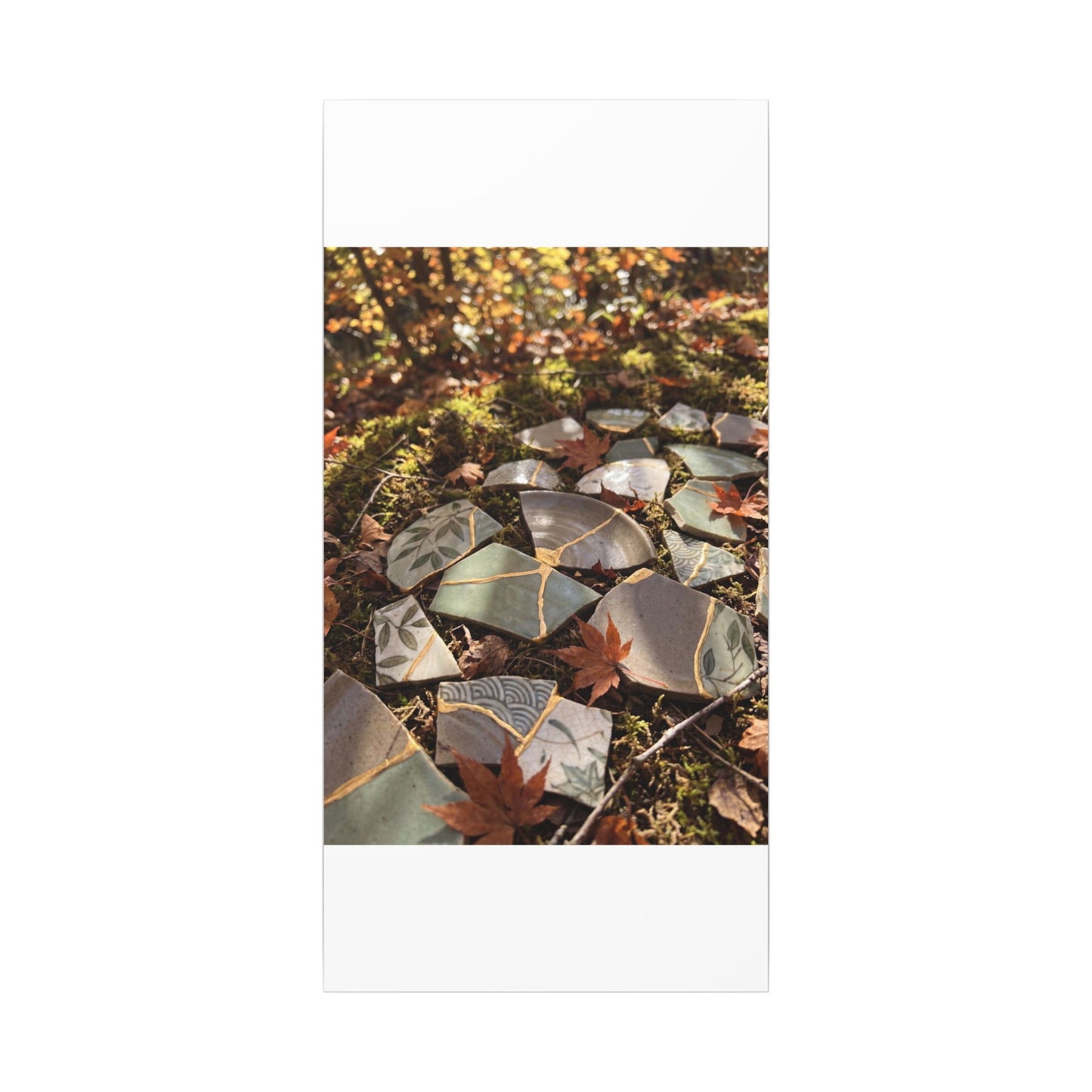 Broken Pottery Japanese Pattern Canvas Art | Elegant Japandi Art