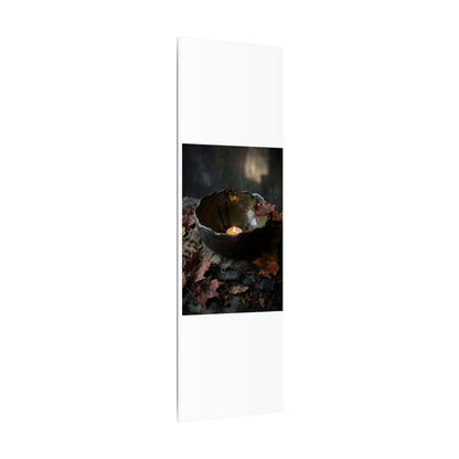 Candlelight Ceramic Bowl Canvas Art - Dark Japandi Kanso