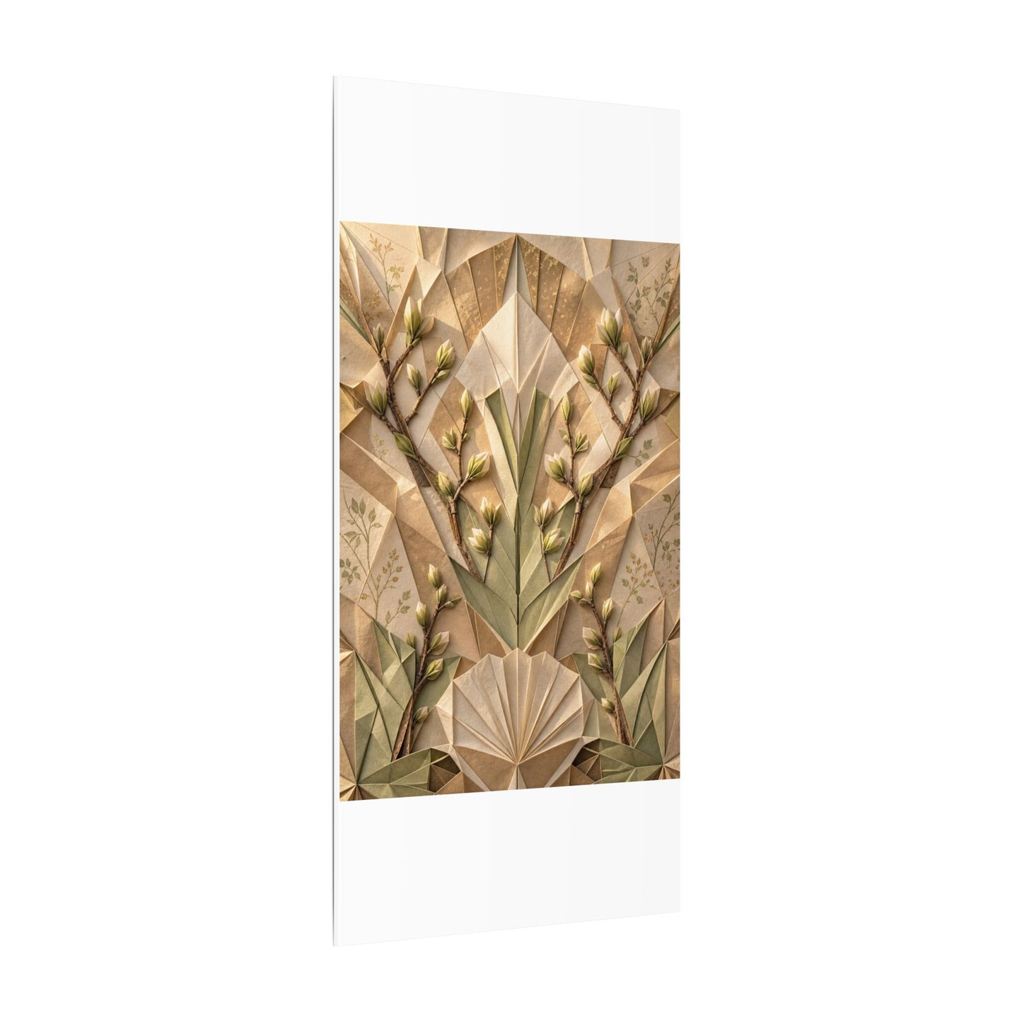 Kanso Paper Fold Canvas Art - Japandi Japanese Pattern