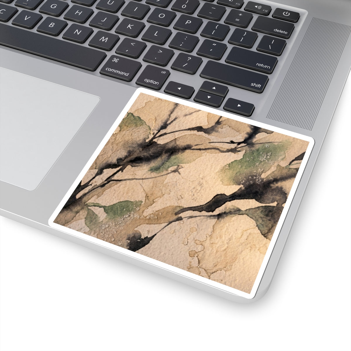 Shadow Play Winter Sticker | Japandi Warm Design Art Print