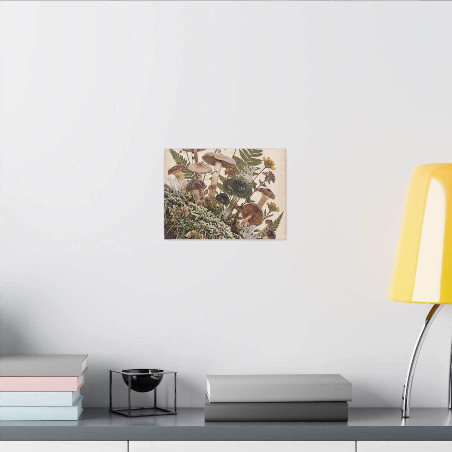 Winter Wild Mushrooms Herbarium Canvas Art | Enchanting Decor