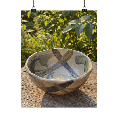 Datsuzoku Ceramic Bowl Wall Art Print - Japandi Japanese Pattern Art Print