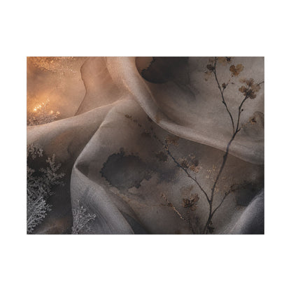 Japandi Silk Drape in Candlelight | Watercolor Canvas Art