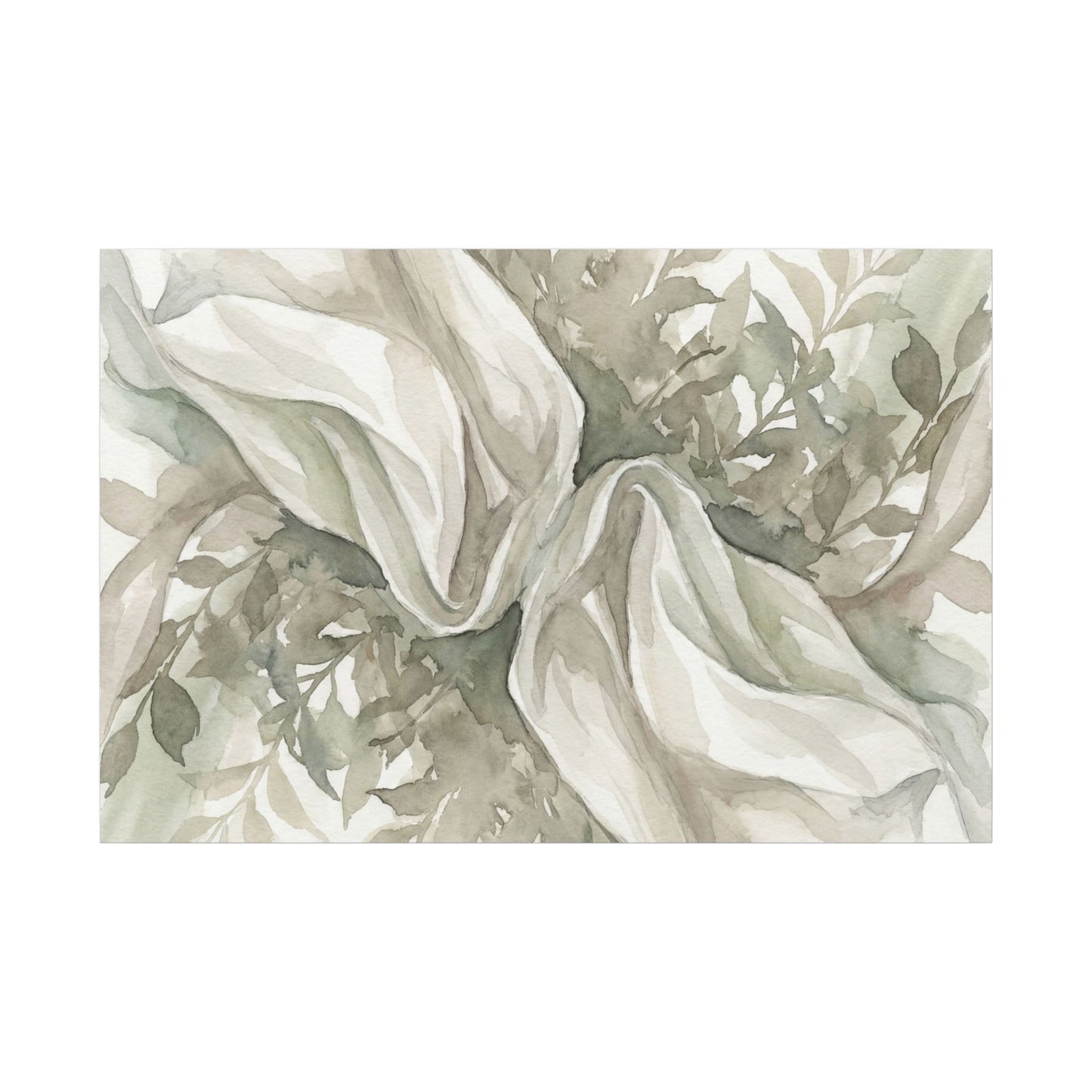Summer Silk Drape Watercolor Canvas Art | Cozy Decor