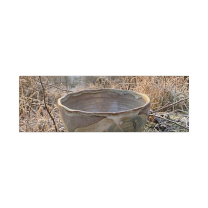 Golden Hour Ceramic Bowl Canvas Art - Japandi Shibui