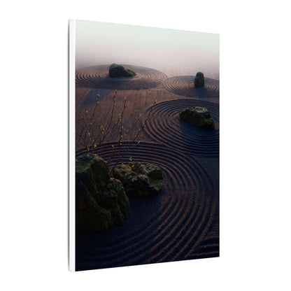 Spring Rock Garden Shadow Zen Canvas Art | Luxurious Decor