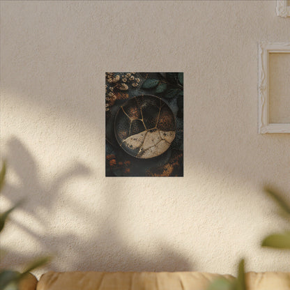 Kintsugi Rust Patina in Dawn | Gold Repair Canvas Art