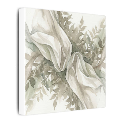 Summer Silk Drape Watercolor Canvas Art | Cozy Decor