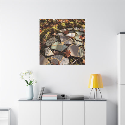 Broken Pottery Japanese Pattern Canvas Art | Elegant Japandi Art