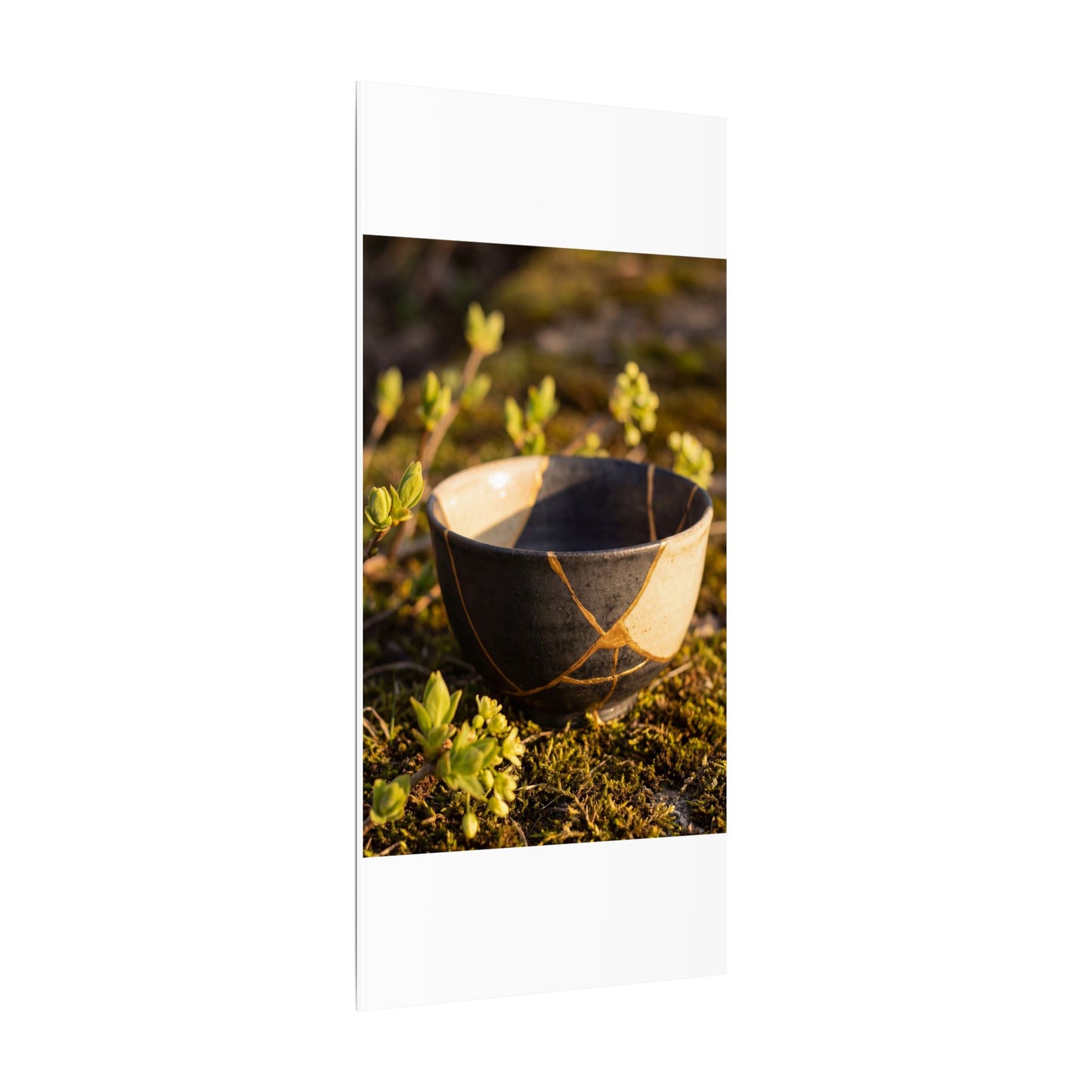 Seijaku Broken Pottery Canvas Art - Kintsugi Gold Repair