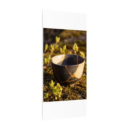 Seijaku Broken Pottery Canvas Art - Kintsugi Gold Repair