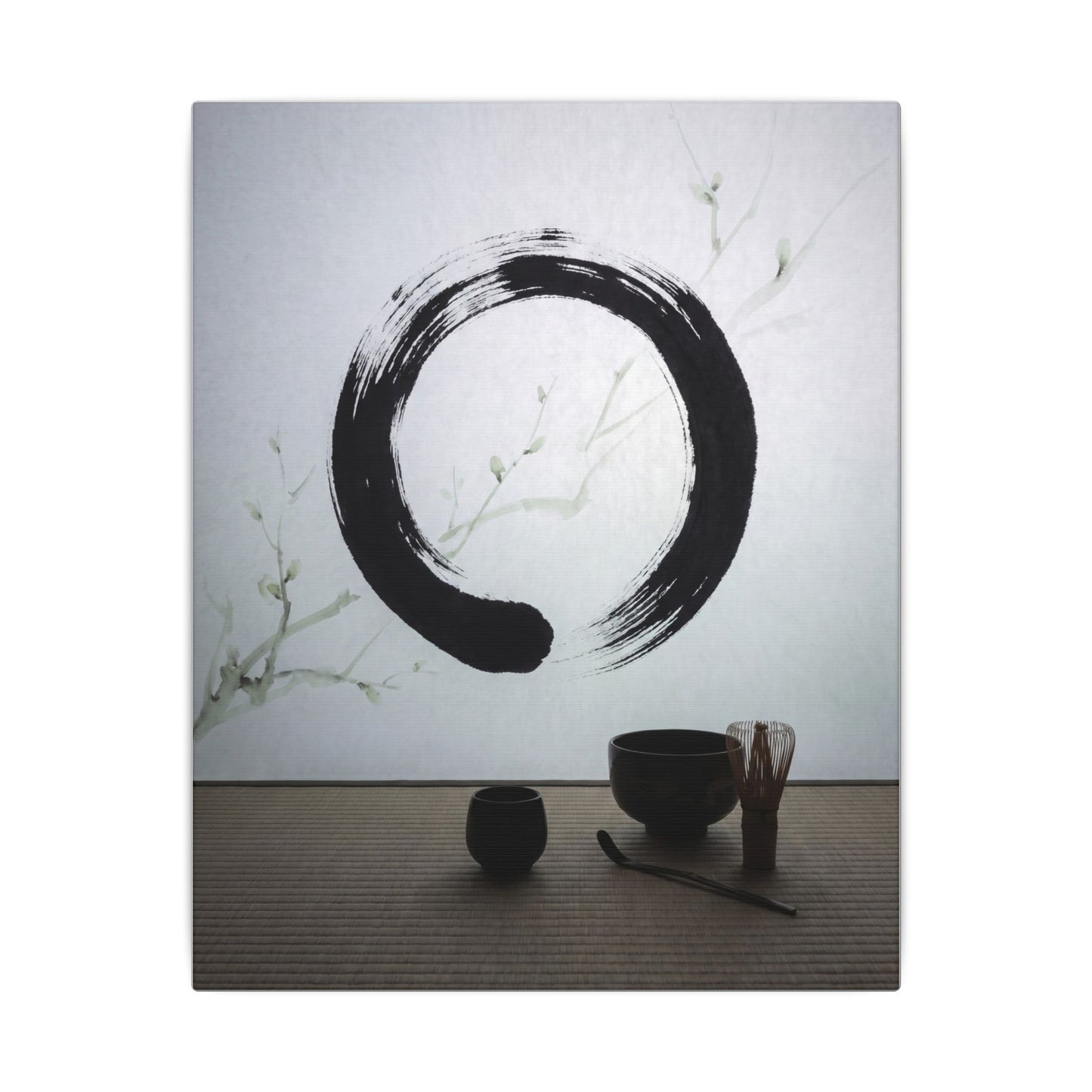 Tea Ceremony Enso Canvas Art | Peaceful Zen Art
