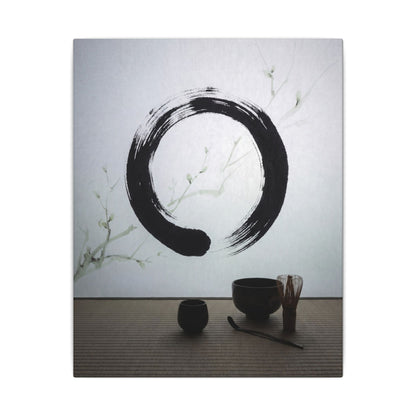 Tea Ceremony Enso Canvas Art | Peaceful Zen Art