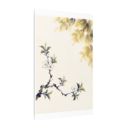 Kanso Cherry Blossom Canvas Art - Zen Sumi E