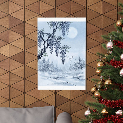 Moonlight Wisteria Wall Art Print - Zen Seijaku