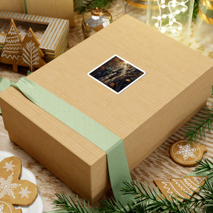 Beautiful Pine Tree Sticker - Gold Vein Kintsugi