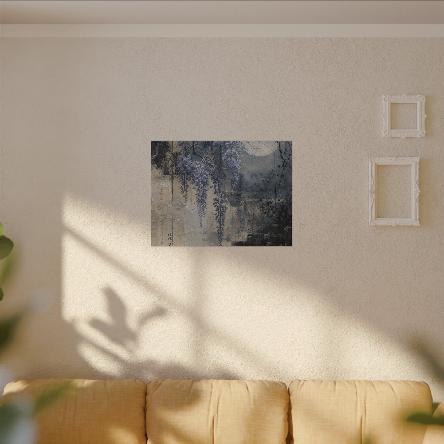 Winter Wisteria Texture Canvas Art | Elegant Decor