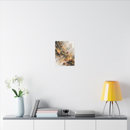 Cracked Earth Autumn Canvas Art | Japandi Warm Design