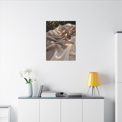 Silk Drape Summer Canvas Art | Japandi Neutral Design
