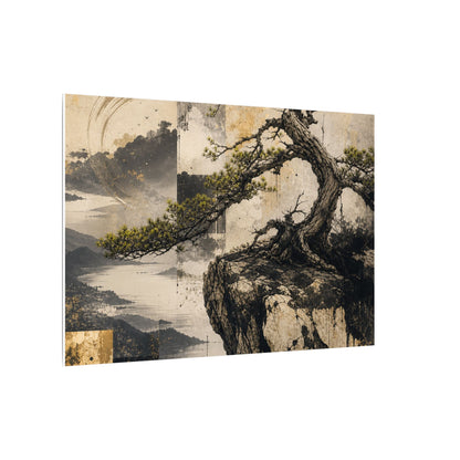 Golden Hour Pine Tree Canvas Art - Japandi Datsuzoku