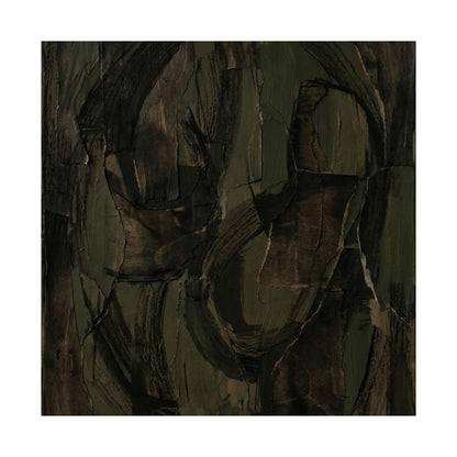 Mixed Media Dark Japandi Textured Wall Art Print