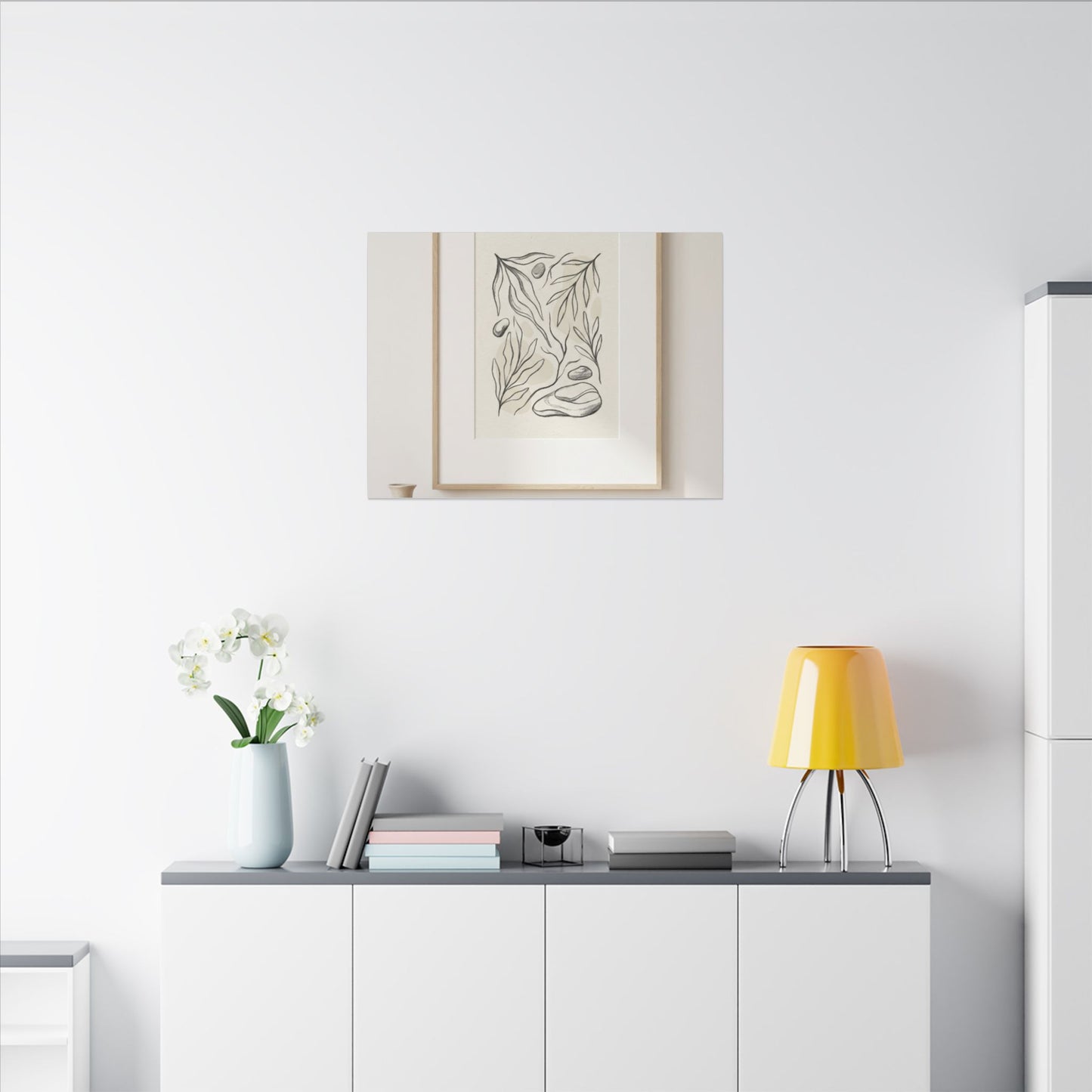 Japandi Charcoal Canvas Art
