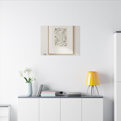 Japandi Charcoal Canvas Art