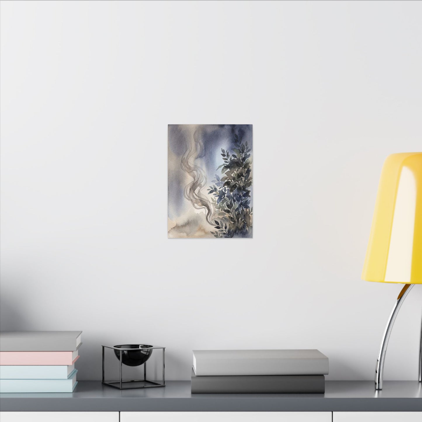 Incense Smoke Summer Canvas Art | Japandi Cozy Design