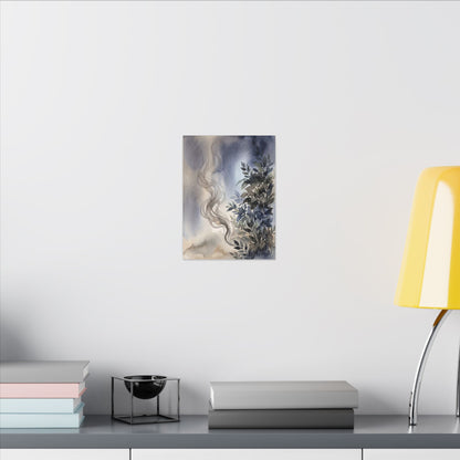 Incense Smoke Summer Canvas Art | Japandi Cozy Design