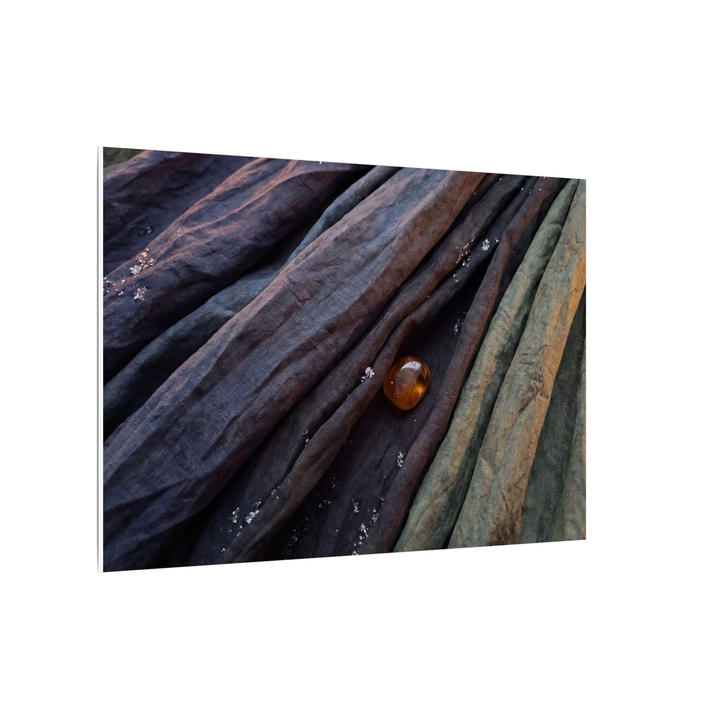 Silk Drape Shadow Zen Canvas Art | Moody Dark Japandi Art