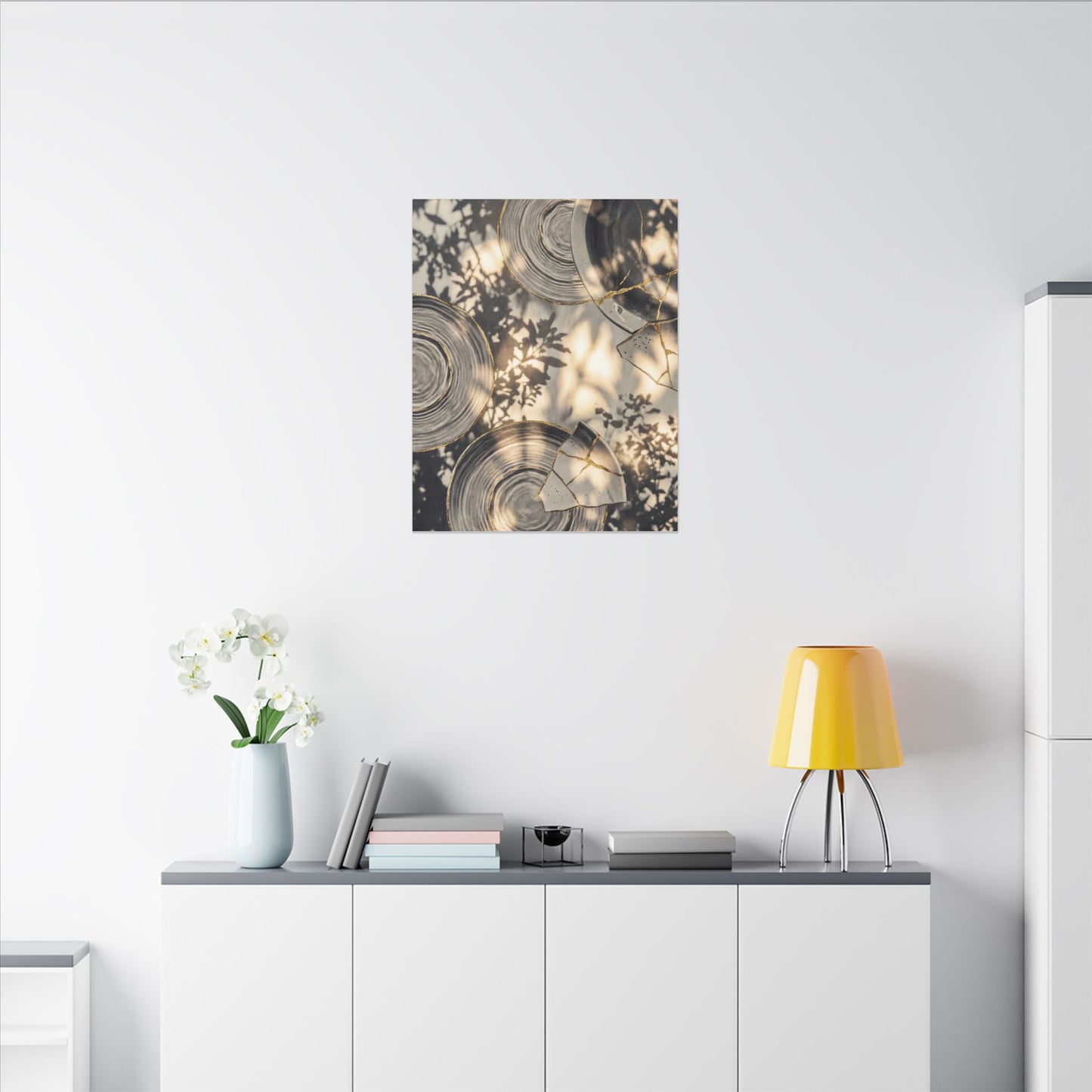 Healing Water Ripple Canvas Art - Gold Vein Kintsugi