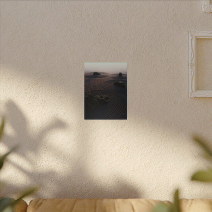 Spring Rock Garden Shadow Zen Canvas Art | Luxurious Decor