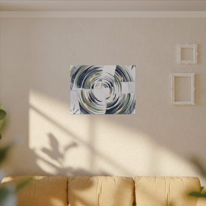 Winter Water Ripple Sumi E Canvas Art | Peaceful Decor