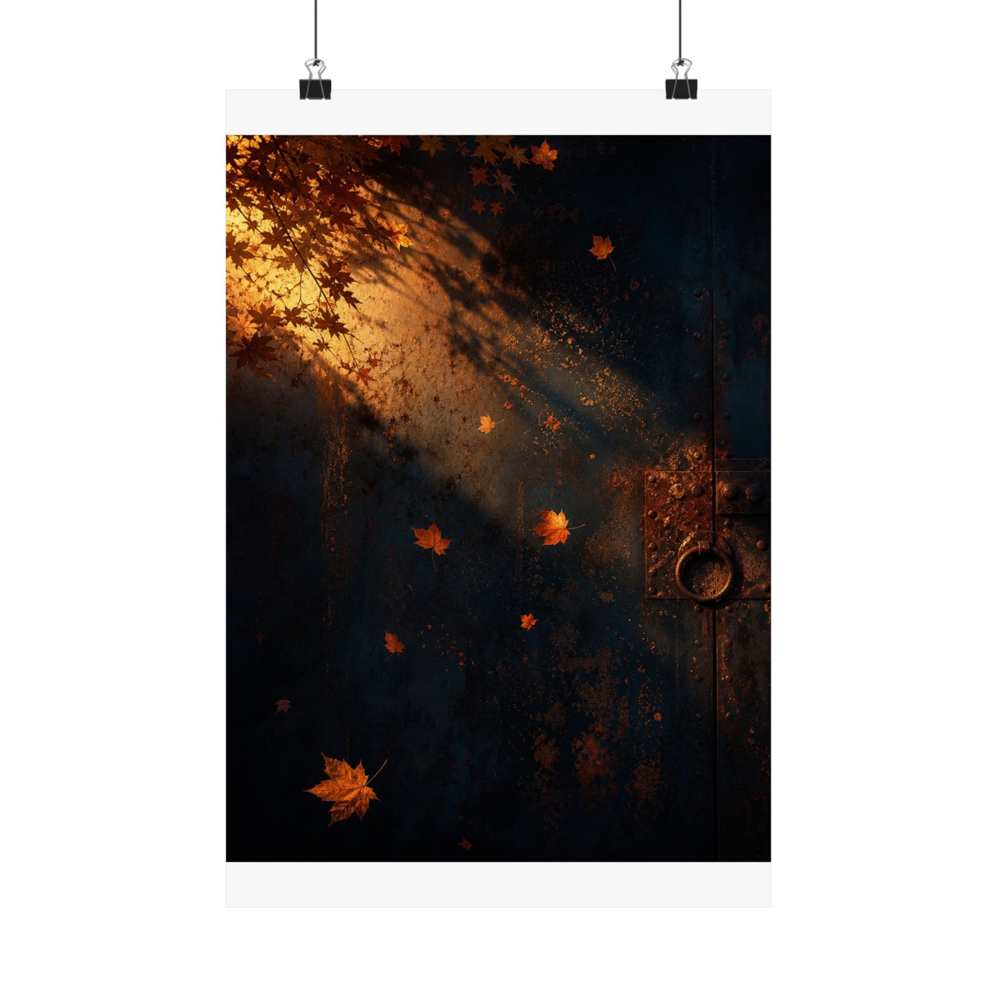 Rust Patina Wall Art Print | Autumn Dark Japandi Shadow Zen Art
