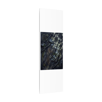Rock Garden Canvas Art | Winter Dark Japandi Dark Texture Art